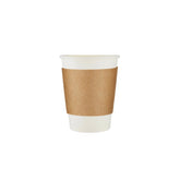 Kraft Sleeves for Paper Cups 1000 Pieces - hotpackwebstore.com - Sleeves